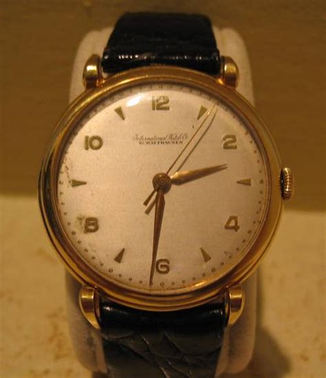 international watch co schaffhausen 18k rose gold iwc watch 1950s|vintage international watches for sale.